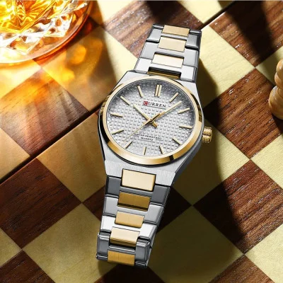 Чоловічий годинник Curren 8439 Silver-Gold-White