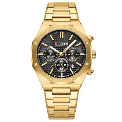 Чоловічий годинник Curren 8440 Gold-Black