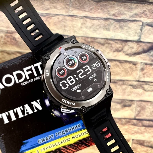 Смарт часы Modfit Titan All Black 35 мм. фото 13