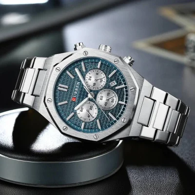Чоловічий годинник Curren 8440 Silver-Blue