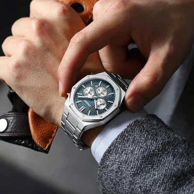 Чоловічий годинник Curren 8440 Silver-Blue
