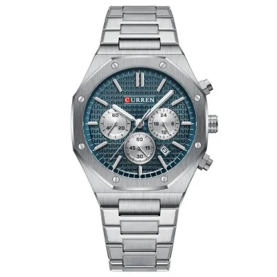 Чоловічий годинник Curren 8440 Silver-Blue