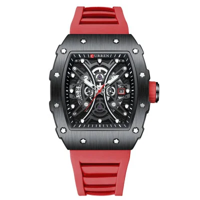 Чоловічий годинник Curren 8438 Black-Red