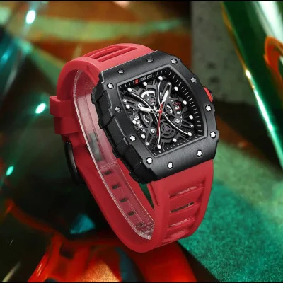 Чоловічий годинник Curren 8438 Black-Red