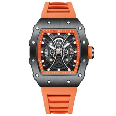 Чоловічий годинник Curren 8438 Black-Orange