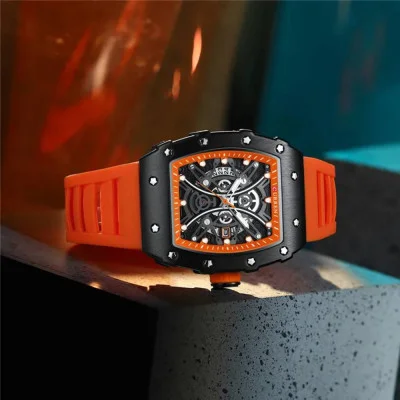 Чоловічий годинник Curren 8438 Black-Orange