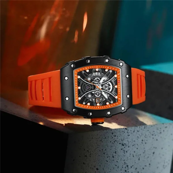 Мужские часы Curren 8438 Black-Orange фото 3