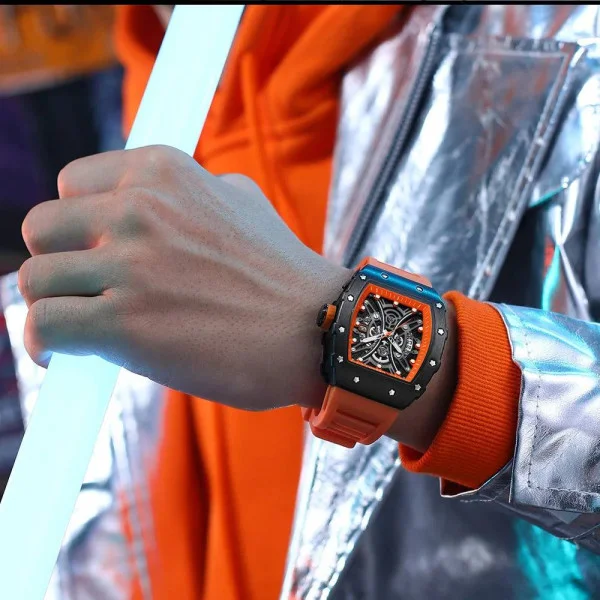 Мужские часы Curren 8438 Black-Orange фото 4