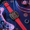 Мужские часы Curren 8442 Silver-Black-Red фото 5