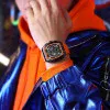 Чоловічий годинник Curren 8442 Black-Orange фото 5