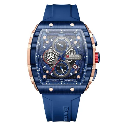 Чоловічий годинник Curren 8442 Gold-Blue
