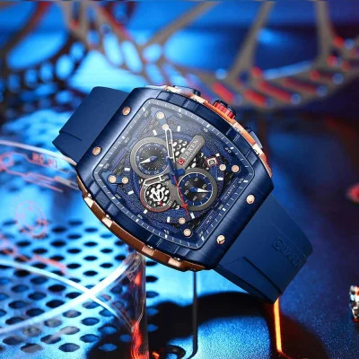 Чоловічий годинник Curren 8442 Gold-Blue