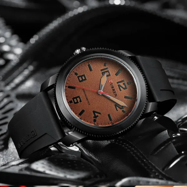 Чоловічий годинник Curren 8454 Black-Brown фото 3