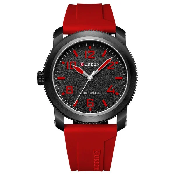Мужские часы Curren 8454 Black-Red фото 1