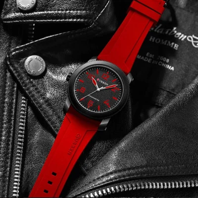 Чоловічий годинник Curren 8454 Black-Red