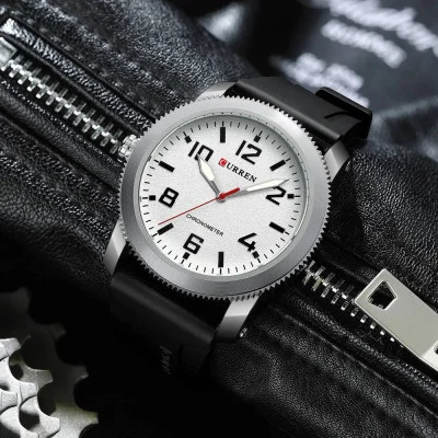 Чоловічий годинник Curren 8454 Silver-White