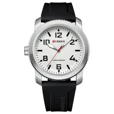 Мужские часы Curren 8454 Silver-White
