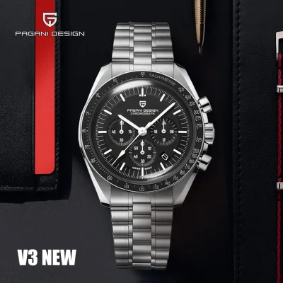 Чоловічий годинник Pagani Design PD-1701 Silver-Black