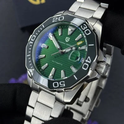 Мужские часы Pagani Design PD-1617 Silver-Green
