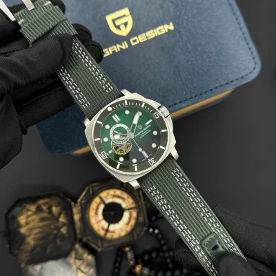Мужские часы Pagani Design PD-1736 Silver-Green
