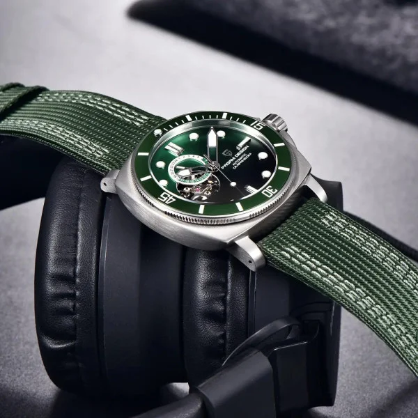 Чоловічий годинник Pagani Design PD-1736 Silver-Green фото 4
