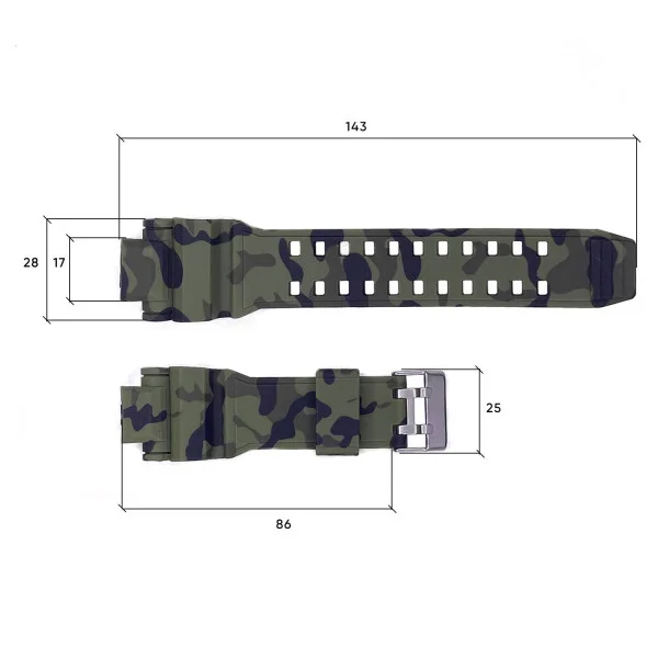 Ремінець для годинника Skmei 1617CMGN Camo Green фото 4