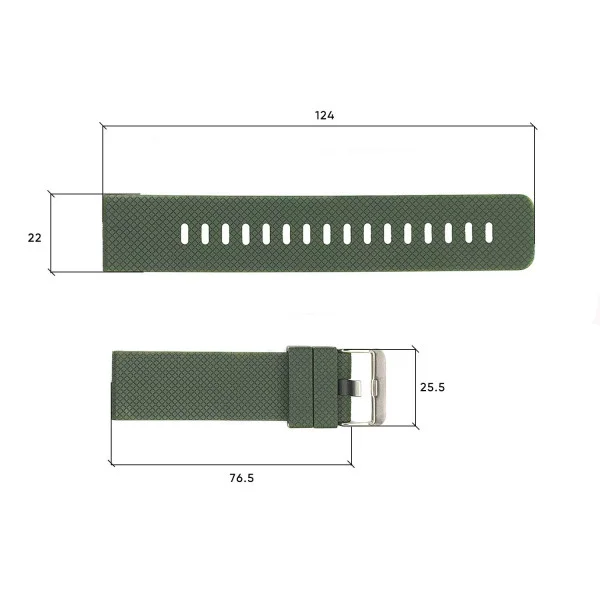 Ремінець для годинника Skmei 1416/1418/1267/1285/1293/1426/1866/1894AG Army Green фото 4
