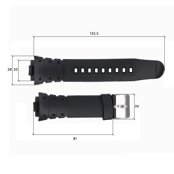 Ремінець для годинника Skmei 1068/1301/1231/1560/1820BK Black фото 4