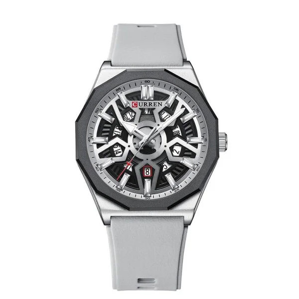 Чоловічий годинник Curren 8437 Silver-White фото 1