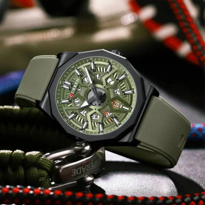 Чоловічий годинник Curren 8437 Black-Green