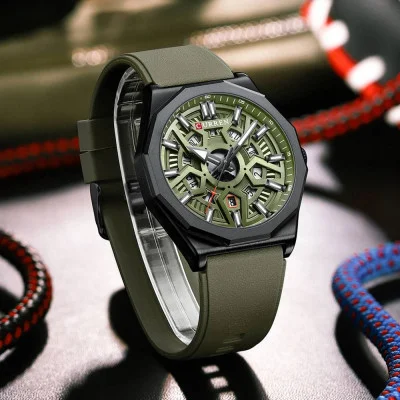 Чоловічий годинник Curren 8437 Black-Green
