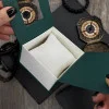Аксесуари для годинників Подарункова картонна коробочка для годинників зелено-біла фото 8