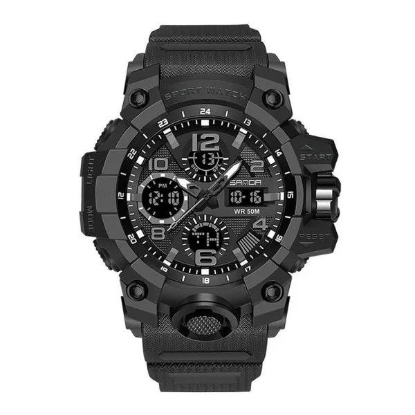 Чоловічий годинник Sanda 6021 All Black фото 1