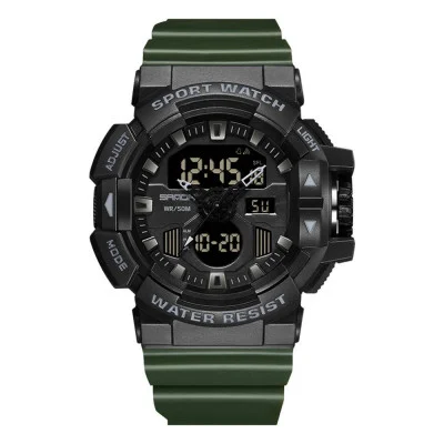 Мужские часы Sanda 3129 Black-Green
