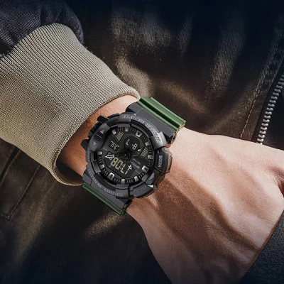 Мужские часы Sanda 3129 Black-Green