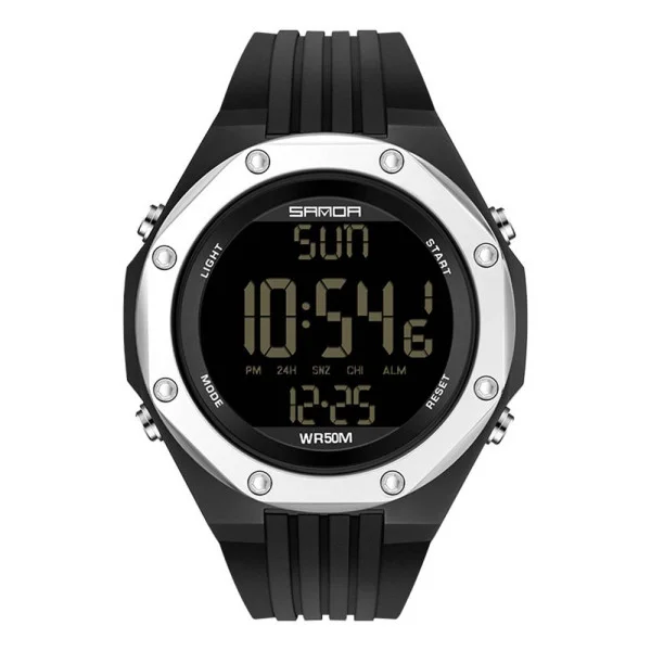 Мужские часы Sanda 6093 Black-Silver фото 1