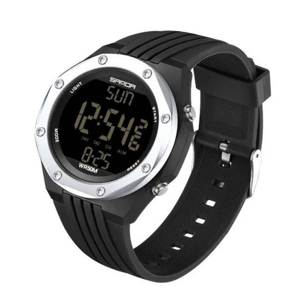 Мужские часы Sanda 6093 Black-Silver фото 3