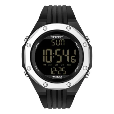 Чоловічий годинник Sanda 6093 Black-Silver