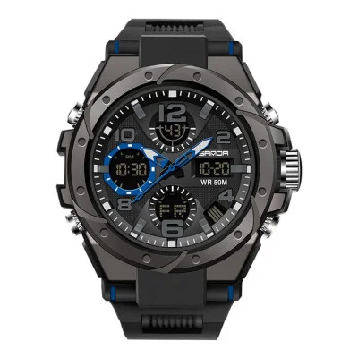 Мужские часы Sanda 6008 Black-Blue