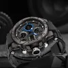 Чоловічий годинник Sanda 6008 Black-Blue фото 3