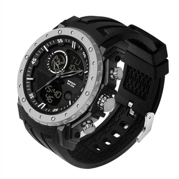 Мужские часы Sanda 6012 Black-Silver фото 3