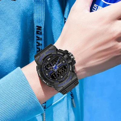 Мужские часы Sanda 6025 Black-Blue