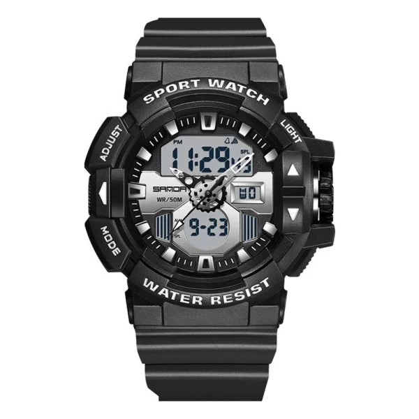 Чоловічий годинник Sanda 3129 Black-White фото 1