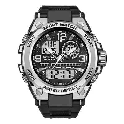 Чоловічий годинник Sanda 6024 Black-Silver