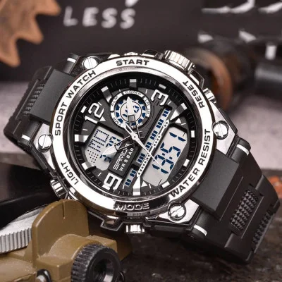 Чоловічий годинник Sanda 6024 Black-Silver