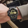 Чоловічий годинник Sanda 3129 Black-Gold фото 4