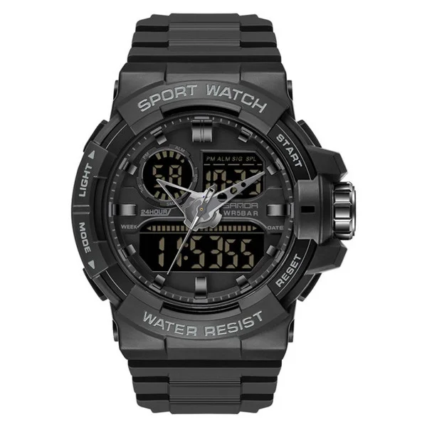 Чоловічий годинник Sanda 6025 All Black фото 1