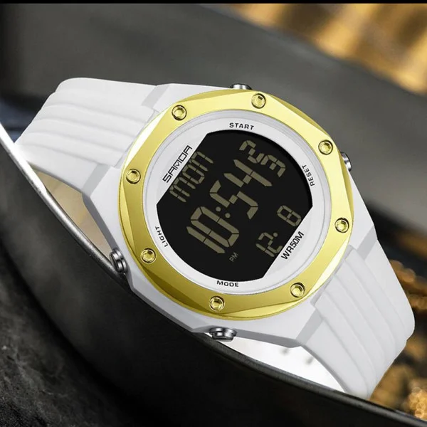 Мужские часы Sanda 6093 White-Gold фото 5