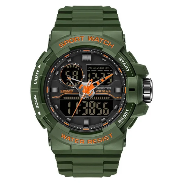 Мужские часы Sanda 6025 Army Green фото 1