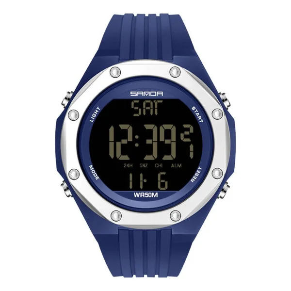 Мужские часы Sanda 6093 Blue-Silver фото 1